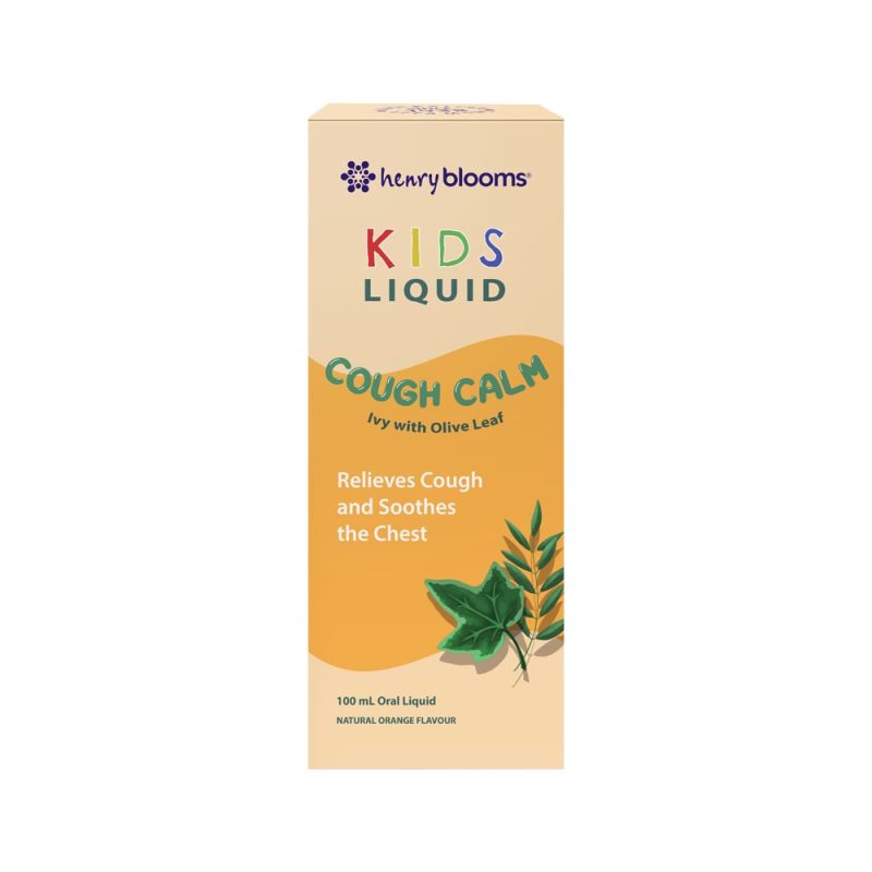 HENRY BLOOMS KIDS LIQUID COUGH CALM IVY WITH OLIVE LEAF ORANGE 100ML