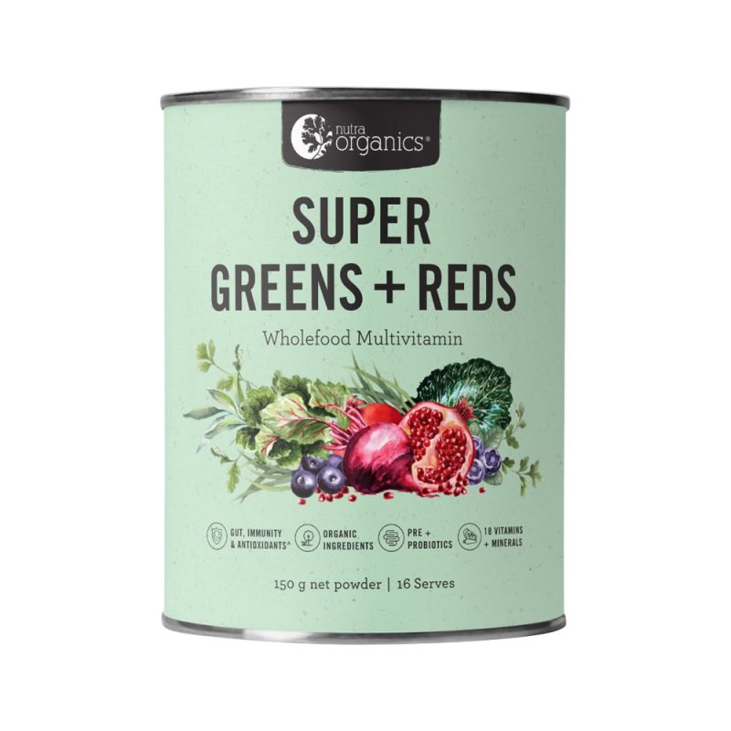 NUTRA ORGANICS SUPER GREENS + REDS 150G