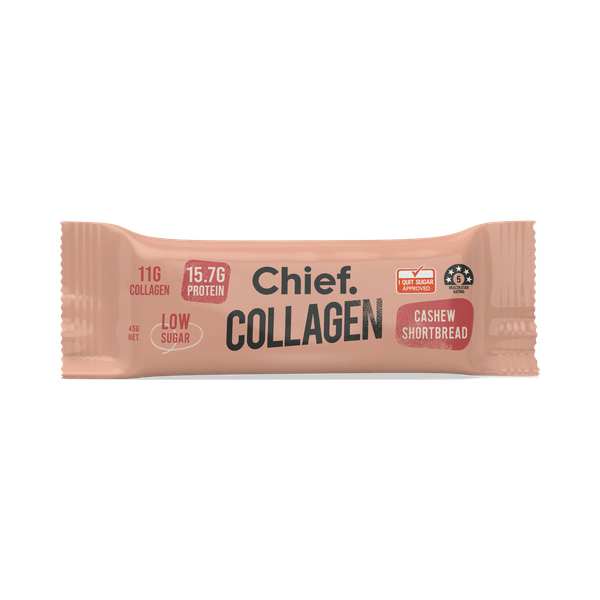 Chief. Collagen Protein Bars Chief Collagen 45 g cashew shortbread 1 Chief. Collagen Protein Bars