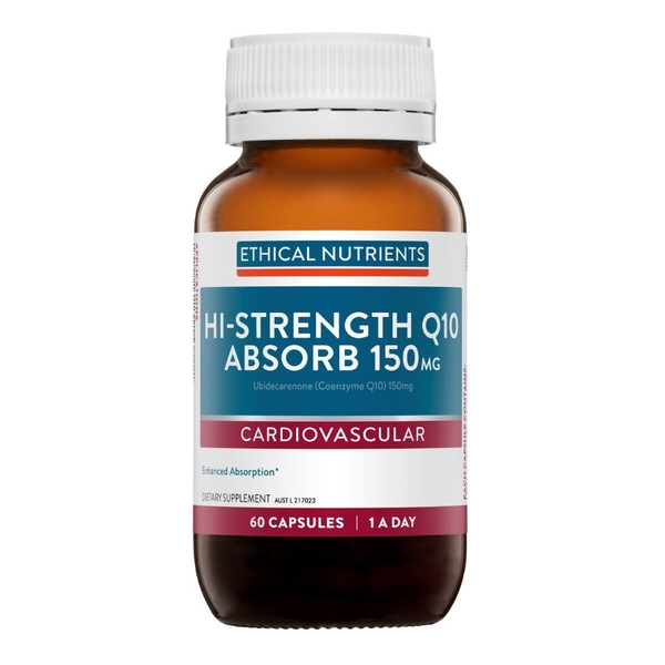 Ethical Nutrients Hi-Strength Q10 Absorb 150 mg Ethical Nutrients Hi Strength Q10 Absorb 150 mg 60caps Ethical Nutrients Hi-Strength Q10 Absorb 150 mg