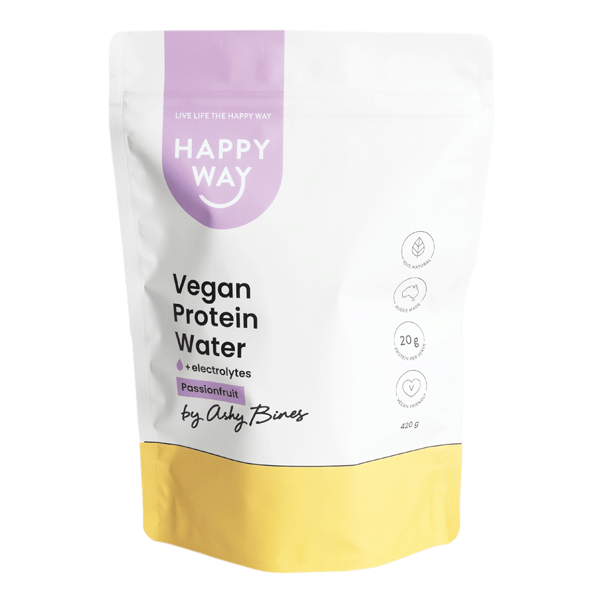 Happy Way Vegan Protein Water Happy Way Vegan Protein Water 420 g passionfruit Happy Way Vegan Protein Water