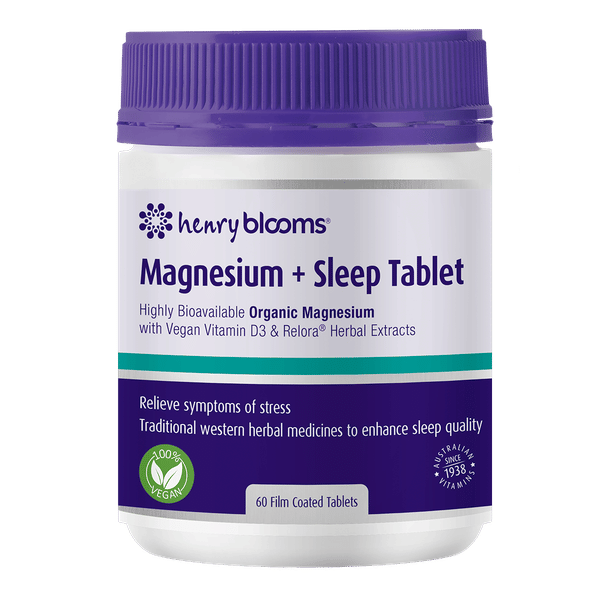 Henry Blooms Magnesium + Sleep Tablet Henry Blooms Magnesium Sleep 60 Tablets Henry Blooms Magnesium + Sleep Tablet