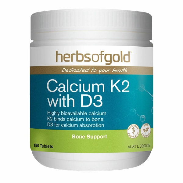 Herbs of Gold Calcium K2 with D3 Herbs Of Gold Calcium K2 with D3 180 tabs 1 Herbs of Gold Calcium K2 with D3