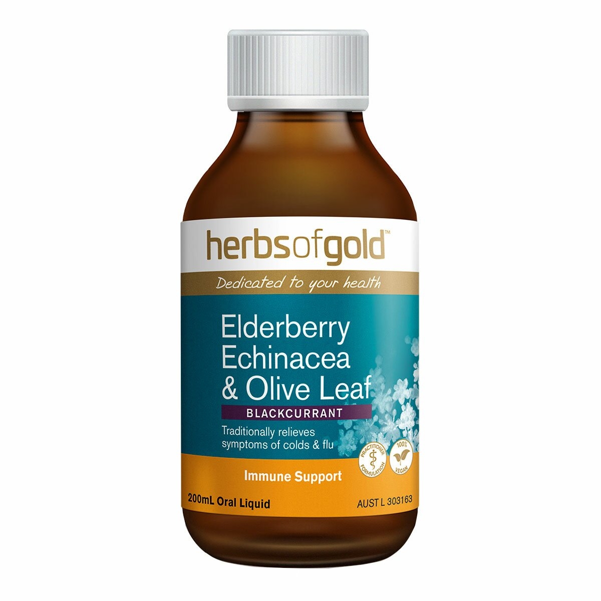 Herbs of Gold Elderberry Echinacea & Olive Leaf Herbs Of Gold Elderberry Echinacea Olive Leaf 200 ml Herbs of Gold Elderberry Echinacea & Olive Leaf