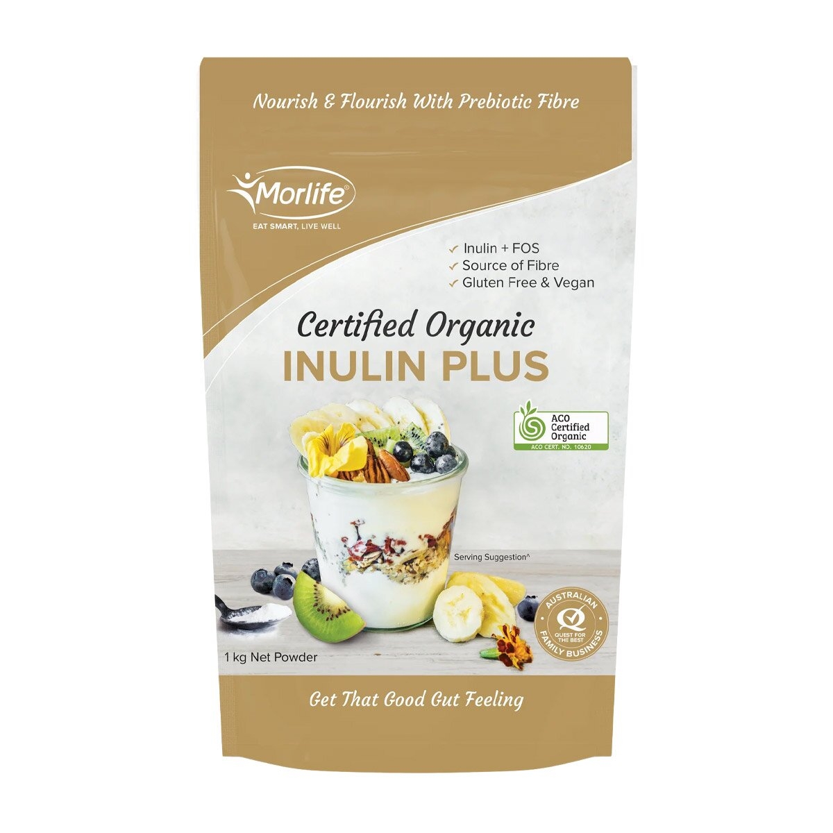 Morlife Certified Organic Inulin Plus Morlife Certified Organic Inulin Plus 1 kg Morlife Certified Organic Inulin Plus