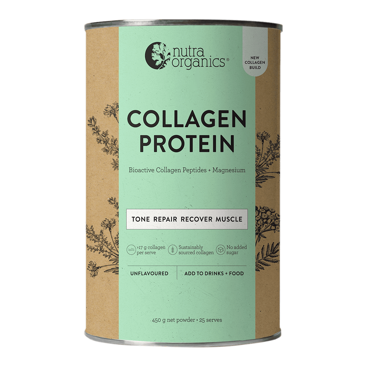 Nutra Organics Collagen Build Nutra Organics Collagen Protein 450 g Nutra Organics Collagen Build