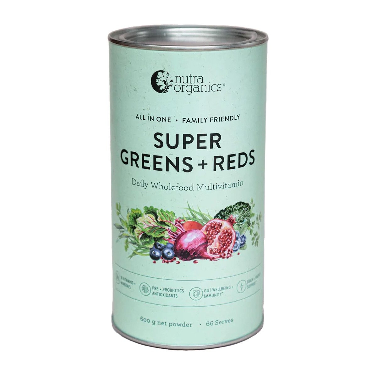 Nutra Organics Super Greens + Reds Nutra Organics Super Greens Reds 600 g Nutra Organics Super Greens + Reds