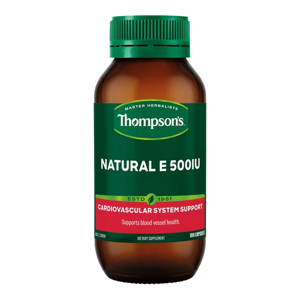 Thompson's Natural E 500IU Thompsons Natural E 500IU 100 capsules Thompson's Natural E 500IU