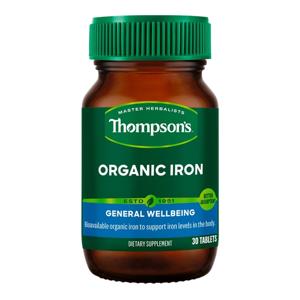 Thompson's Organic Iron Thompsons Organic Iron 30 tablets 1 Thompson's Organic Iron