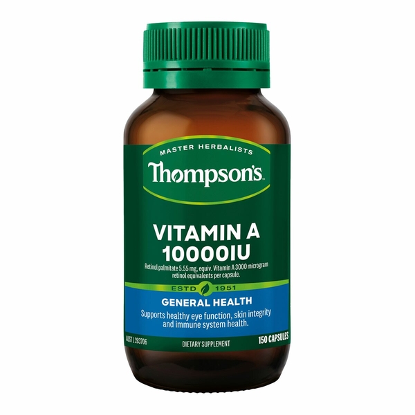 Thompson's Vitamin A 10000 IU Thompsons Vitamin A 10000 IU 150 capsules Thompson's Vitamin A 10000 IU