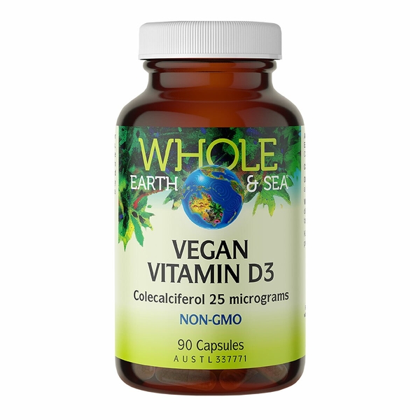 Whole Earth & Sea Vegan Vitamin D3 Whole Earth Sea Vegan Vitamin D3 90 capsules Whole Earth & Sea Vegan Vitamin D3